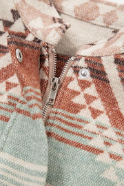 Aztec Quilted Patchwork Western Jacket in Camel, view 15