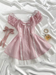 Lace Detail Cap Sleeve Mini Dress, alternate angle