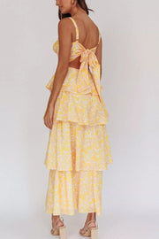 Charming Tiered Floral Maxi Dress