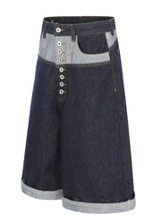 Men's Button Fly Denim Capris, side view
