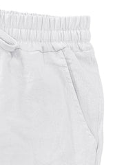 Men's Casual Drawstring Bermuda Shorts Plus Size in Light Blue, view 17