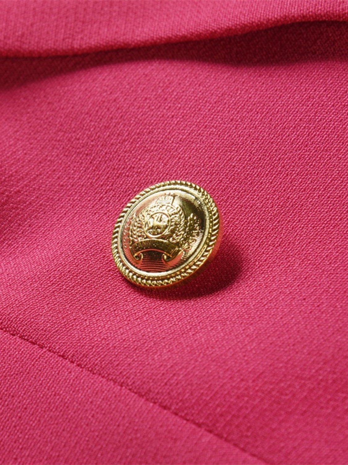 Hot Pink blazer with ornate gold button detail