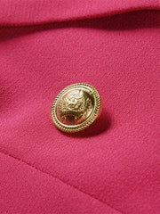 Hot Pink blazer with ornate gold button detail
