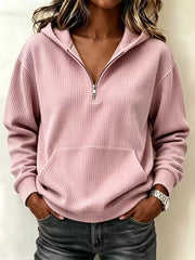 sky blue zip hoodie with zipper and long sleeve