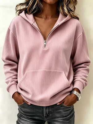 sky blue zip hoodie with zipper and long sleeve