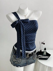 Polka Dot One-shoulder Cami, alternate angle