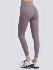 Sculpted Contour High-Waist Leggings in Lilac with a seamless back detail.