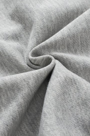 Light gray slouchy sweatshirt fabric detail