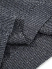 Men's Textured Knit Henley Top in Grey, alternate angle