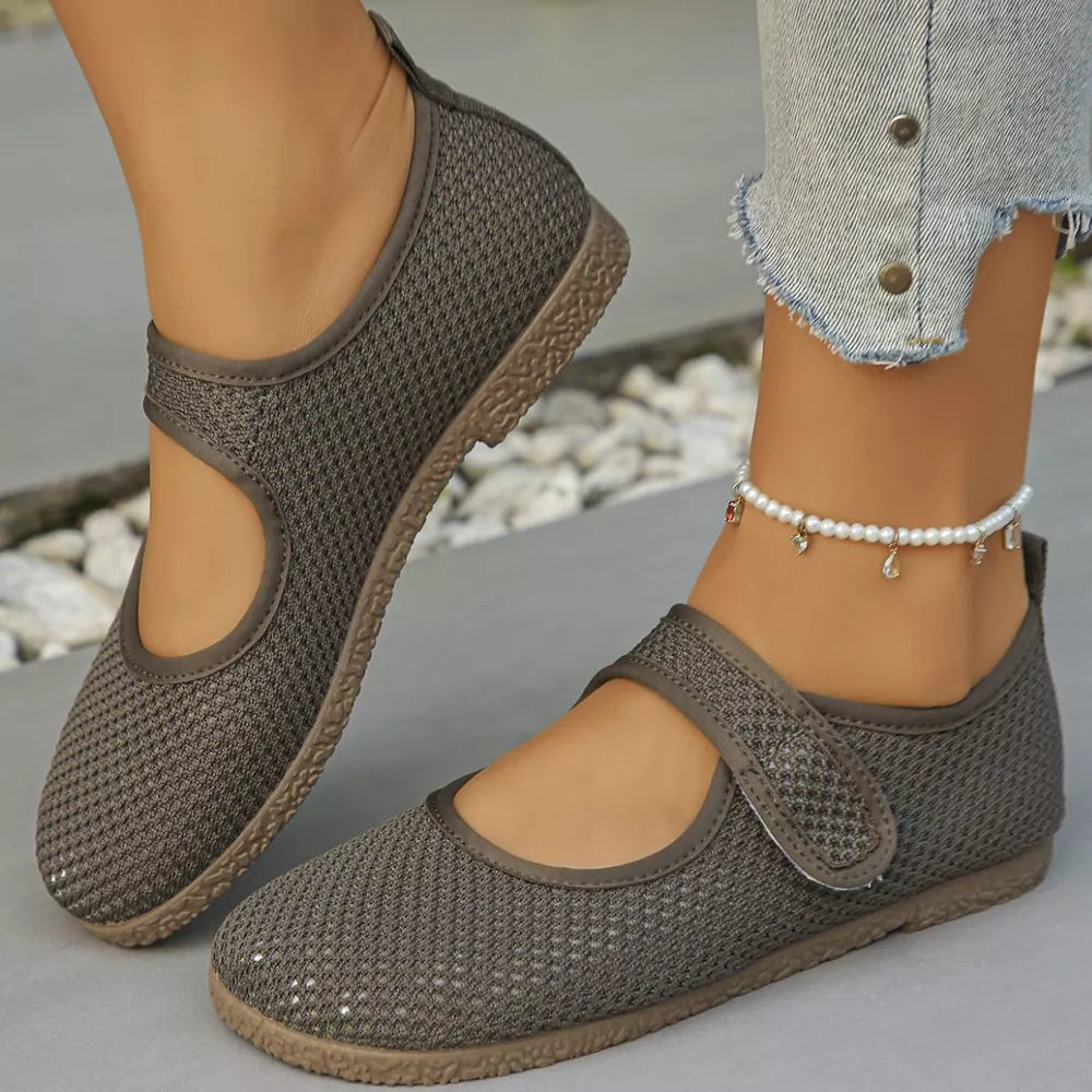 Round Toe Slip-ons in White, view 11