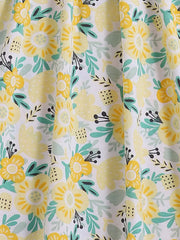 Children's Floral Print Spaghetti Strap Dress, model styling view