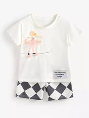 Children's Ballet Dancer Tee And Shorts Set, side view