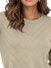 100% polyester Care instructions: Machine wash cold pullover sweater in Caramel with regular silhouette
