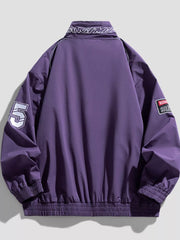 Racing-inspired Zip-up Coat For Men