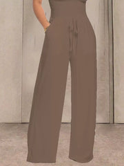 Effortless Strapless Smocked Jumpsuit