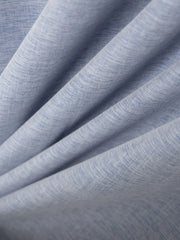 Light blue linen blend henley shirt fabric detail