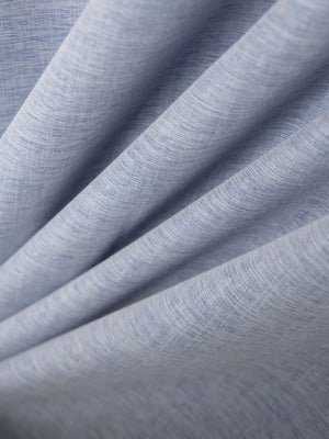 Light blue linen blend henley shirt fabric detail