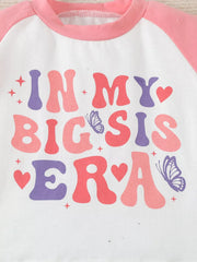 Children's Letter Graphic Tee And Shorts Set, close-up detail