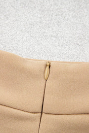 High Waist Full Length Regular Fit Pants in Tan, view 14
