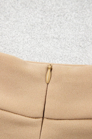 High Waist Full Length Regular Fit Pants in Tan, view 14
