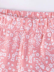 Children's Bunny Graphic Sweatshirt And Leggings Set in White, fabric detail