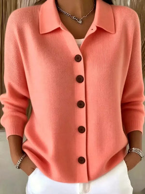 Button-up Long Sleeve Cardigan, alternate angle