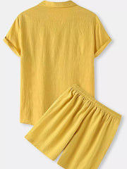 Casual Cotton Two-piece Set For Him