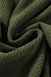 Moss corduroy flared leg trousers fabric detail