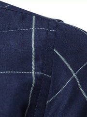 Men's Plus Size Classic Plaid Button-down Shirt, product detail