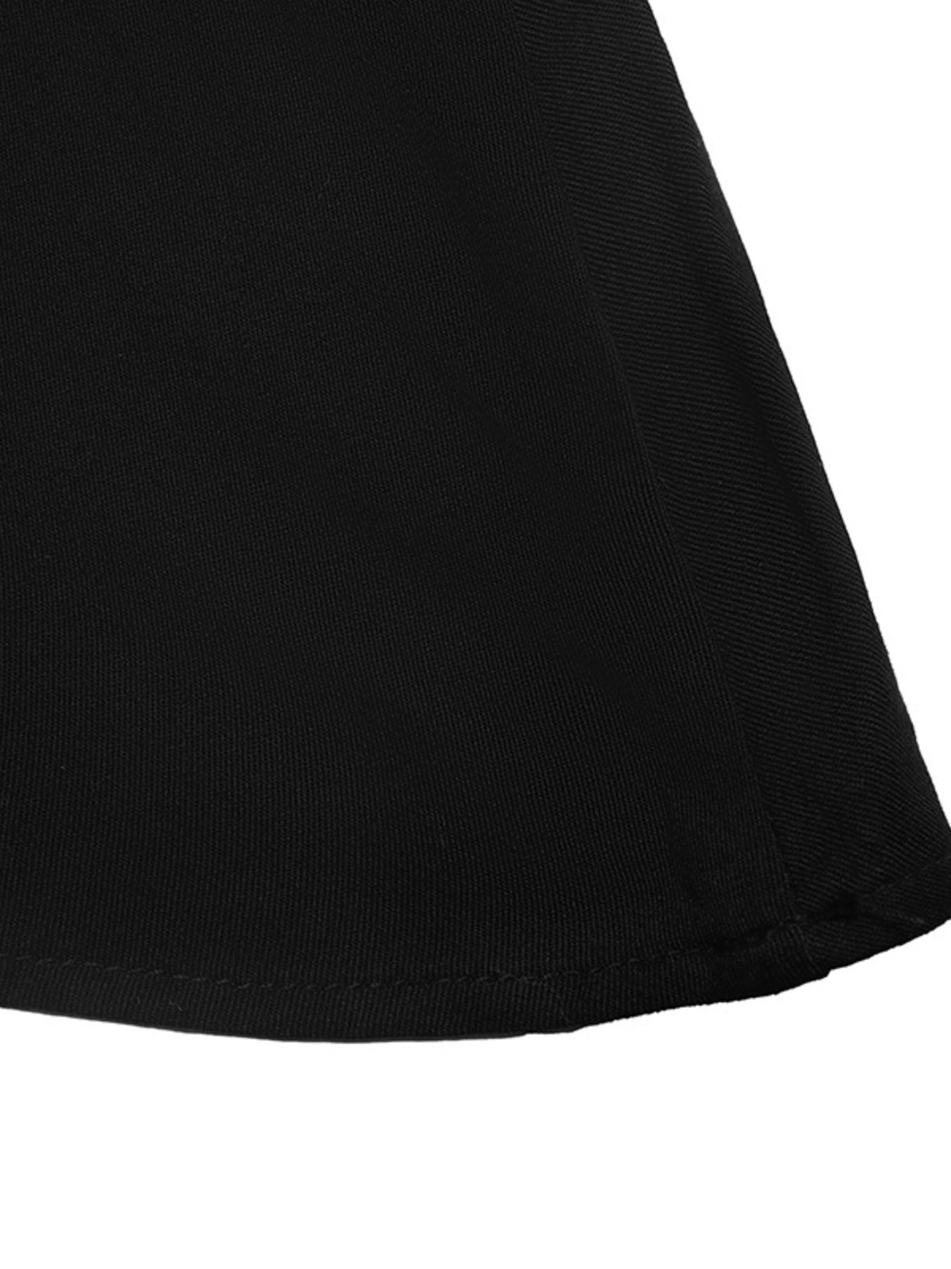 Black peplum cami top with a subtle texture and clean hem detail.