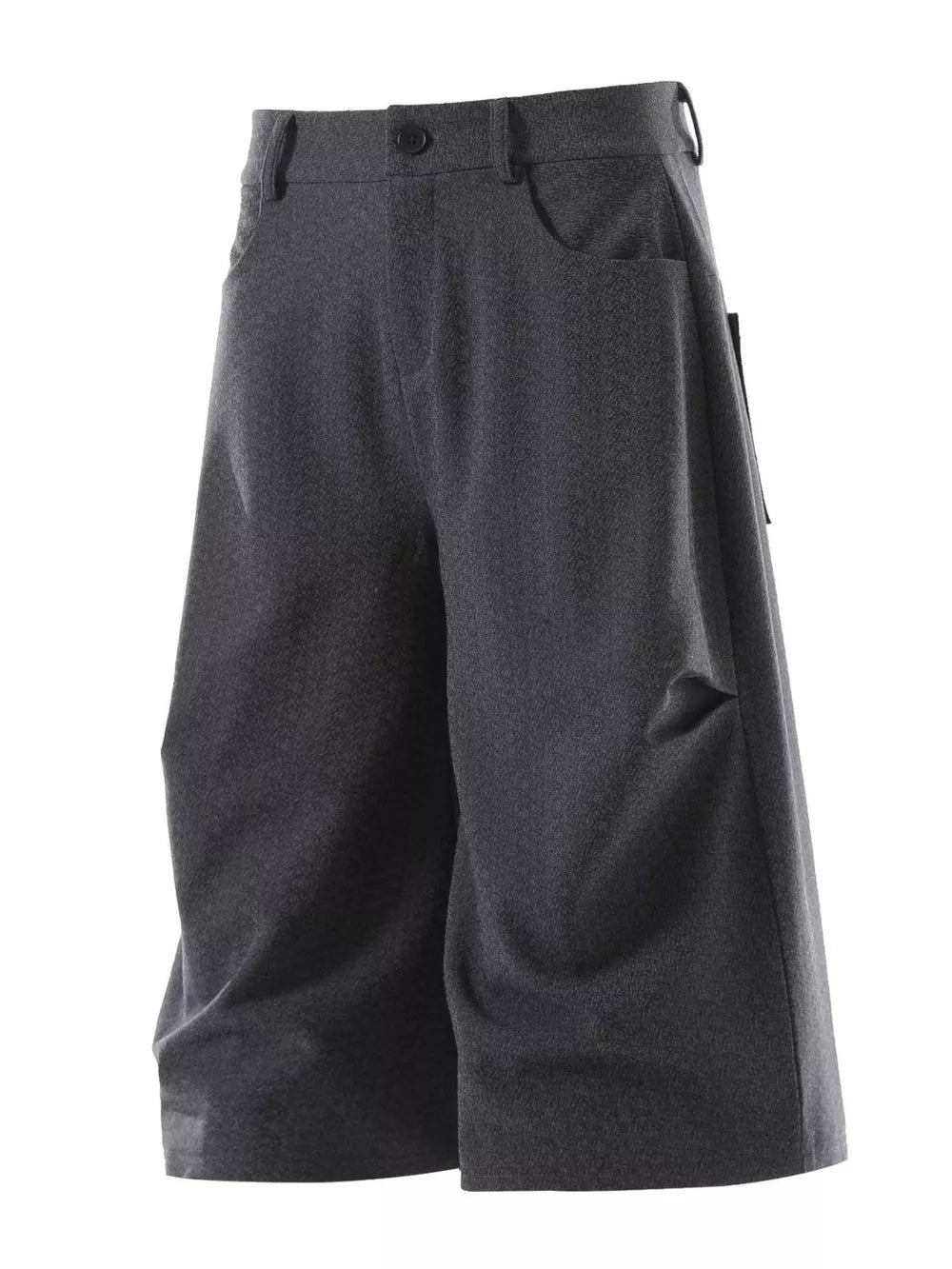 Men's Wide Leg Capris in Black, editorial view