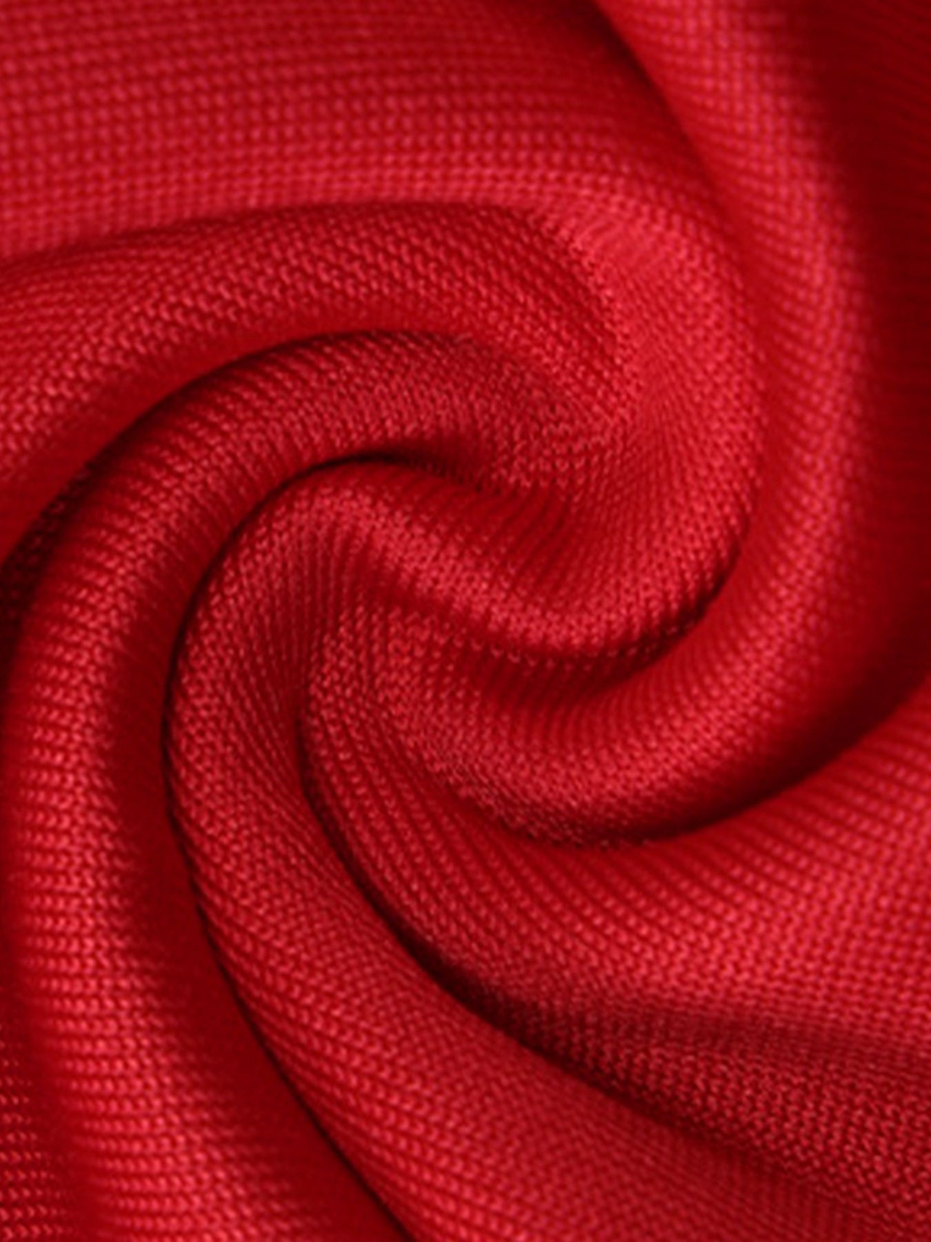 Red halter neck tie cami top fabric detail
