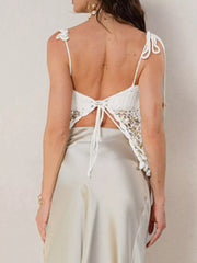 Luxe Sequin-embellished Crochet Cami