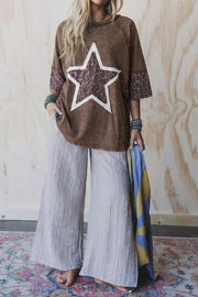 Leopard Star Patch Relaxed T-shirt