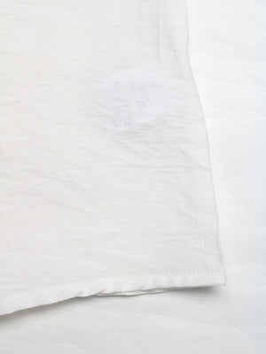 White maternity blouse with delicate lace trim detail