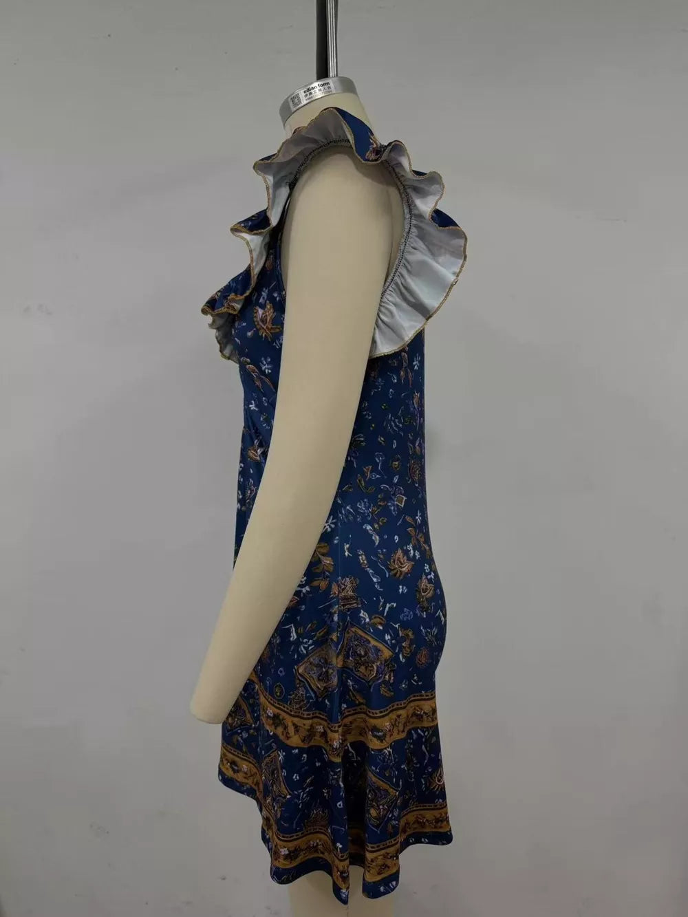 Ruffled V-neck Mini Dress, alternate angle