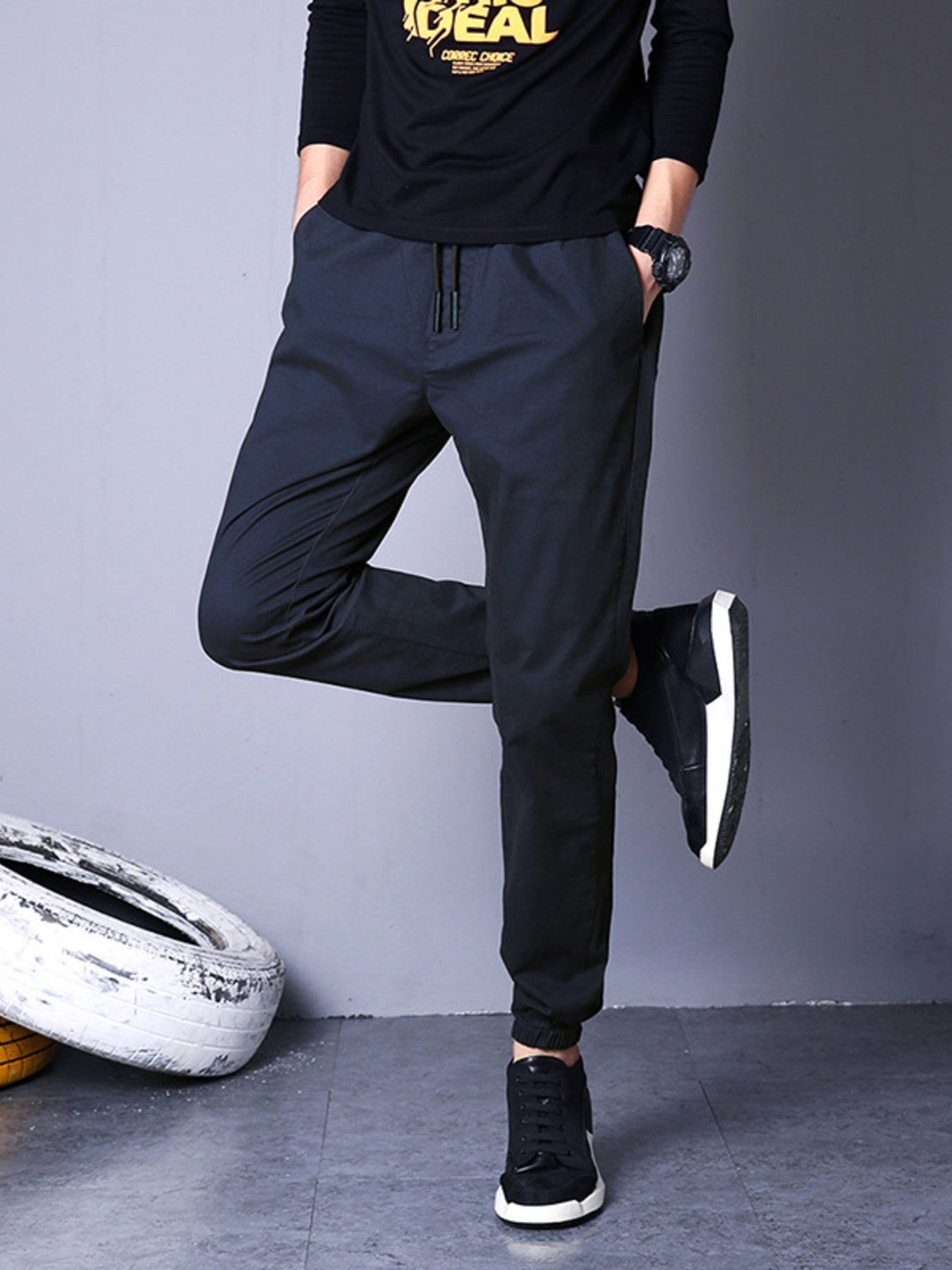 Urban Comfort Joggers With Adjustable Drawstring