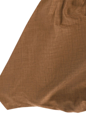 Brown one-shoulder wide leg jumpsuit with textured fabric detail