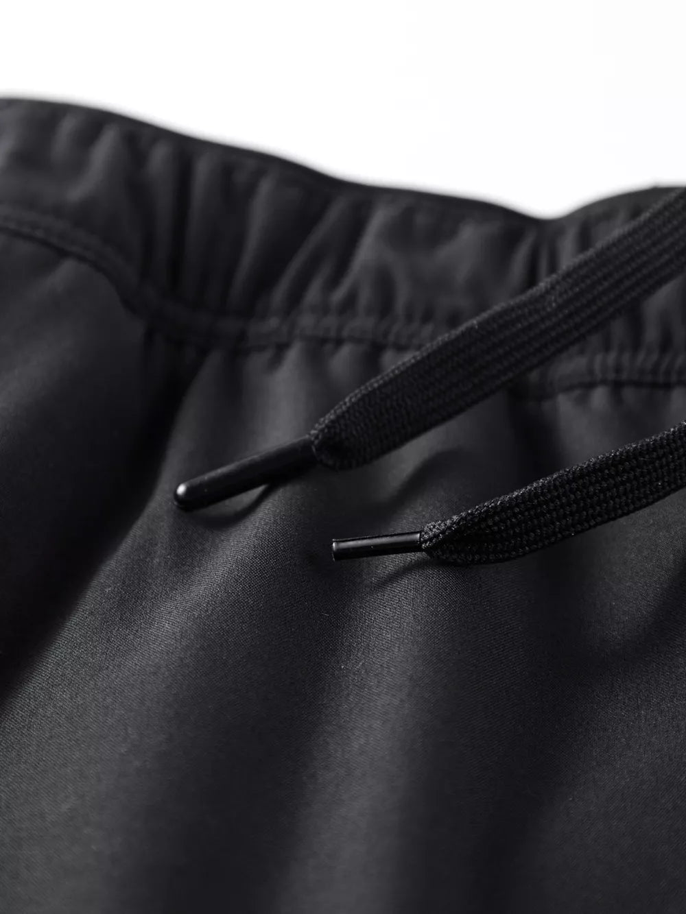 Black sweatpants with drawstring detail