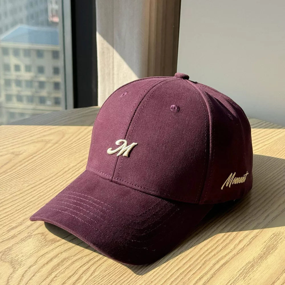 Embroidered Letter Baseball Cap, close-up detail