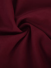Burgundy asymmetric drape playsuit with elastic waist detail