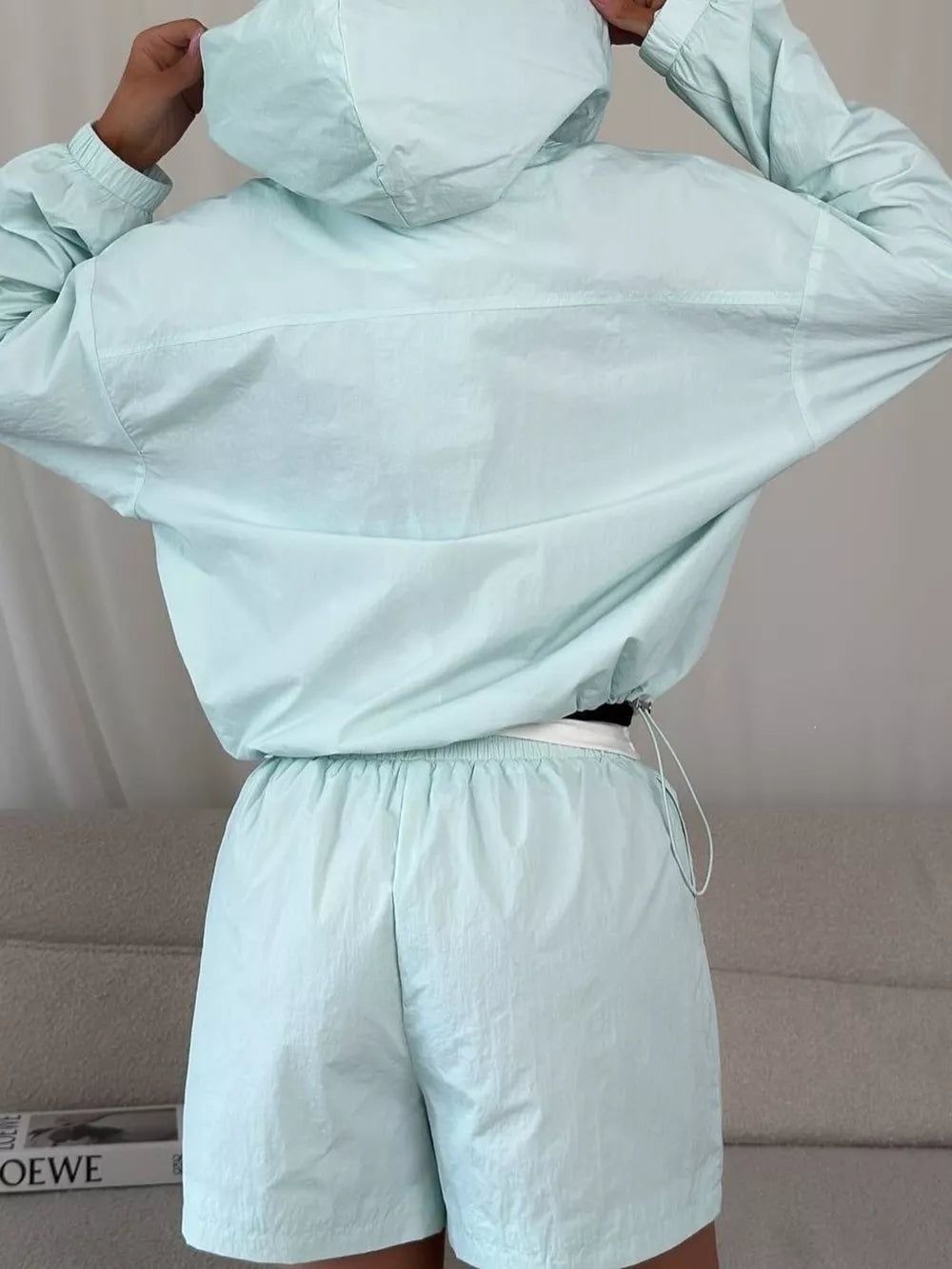 Lightweight Hooded Jacket And Shorts Set, view 25