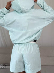 Lightweight Hooded Jacket And Shorts Set, view 25