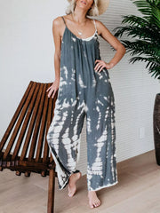 Vibrant Tie-dye Wide-leg Romper