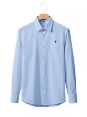 Men's Slim Fit Button Up Shirt Plus Size in Black, product detail