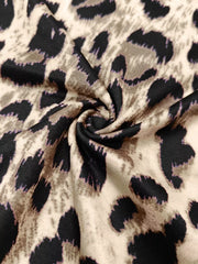 Tan leopard print fabric detail