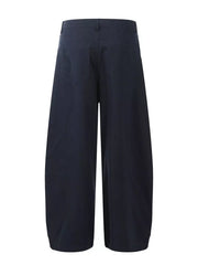 Men's Wide Leg Drawstring Pants in Blue, close-up detail