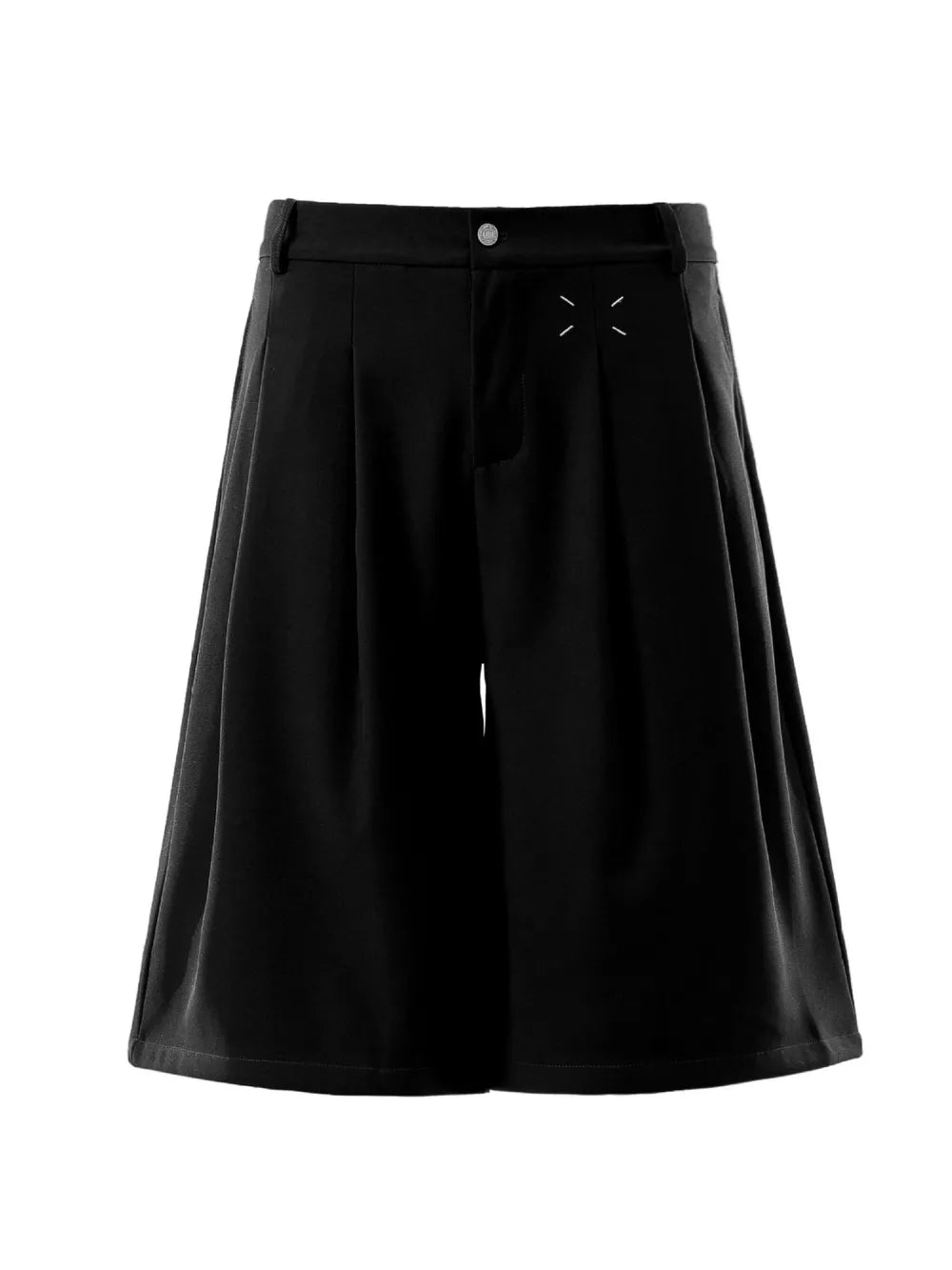 Men's Pleated Loose Fit Capris, model styling view