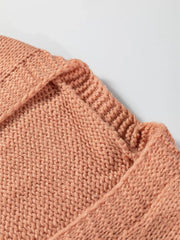 Sherbet knit cardigan with ribbed collar detail