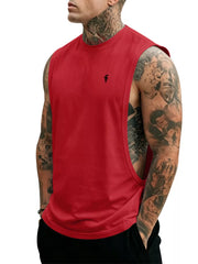 Men's Full Size Round Neck Tank Top Plus Size in Apricot, view 14